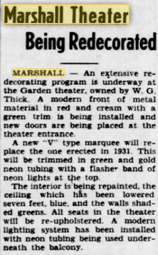 Garden Theatre - 05 Sep 1949 Article